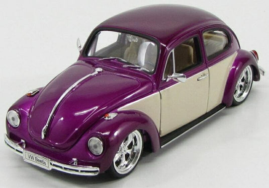 【予約】VOLKSWAGEN ビートル ホットライダー カスタム 1959 パープルメタリック アイボリー / WELLY 1/24 ミニカー