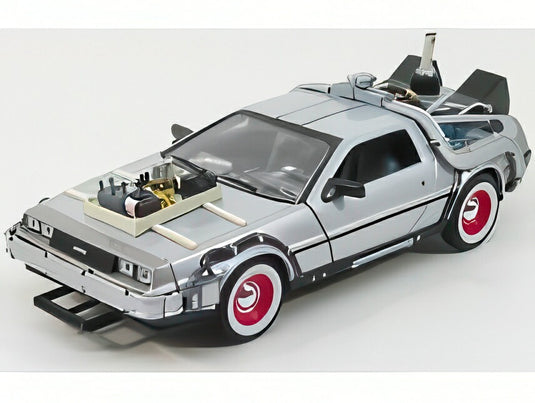 DE LOREAN タイムマシン バック・トゥ・ザ・フューチャー3 シルバー/ WELLY 1/24 ミニカー