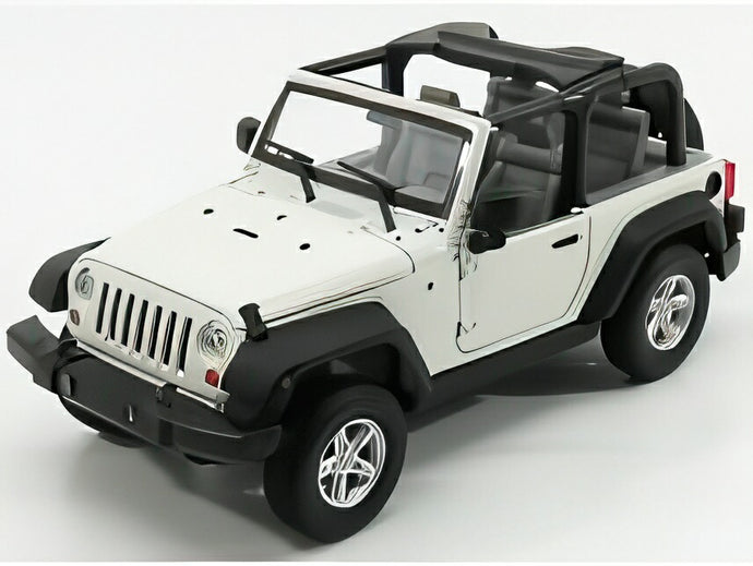 【予約】JEEP WRANGLER RUBICON オープン 2007 ホワイト/ブラック/ WELLY 1/24 ミニカー