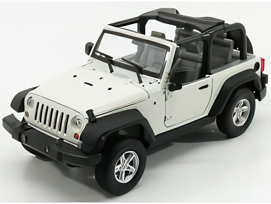 【予約】JEEP WRANGLER RUBICON オープン 2007 ホワイト/ブラック/ WELLY 1/24 ミニカー