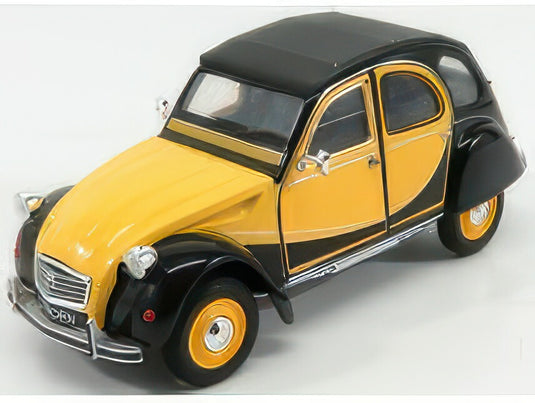 【予約】CITROEN 2CV CHARLESTON 1982 イエロー/ブラック/ WELLY 1/24 ミニカー