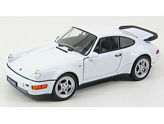 【予約】PORSCHE 911 964 TURBO クーペ 1990 ホワイト/ WELLY 1/24 ミニカー