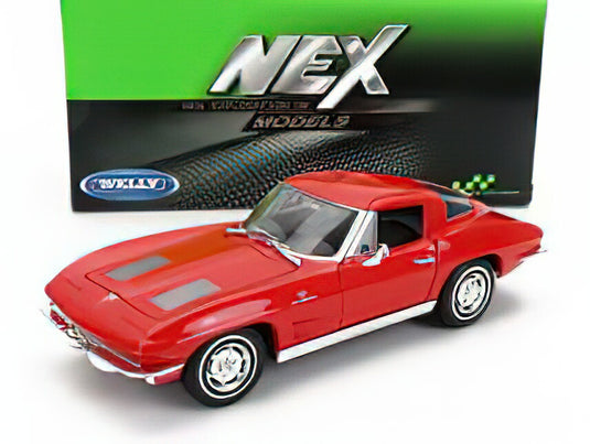 【予約】CHEVROLET CORVETTE 1963 レッド/ WELLY 1/24 ミニカー
