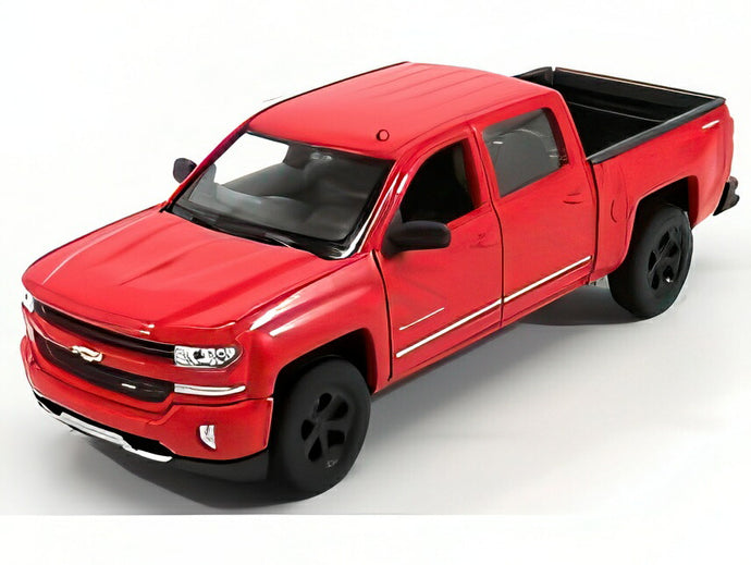 【予約】CHEVROLET SILVERADO ダブルキャブ ピックアップ 2017 レッド/ WELLY 1/24 ミニカー