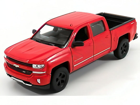 【予約】CHEVROLET SILVERADO ダブルキャブ ピックアップ 2017 レッド/ WELLY 1/24 ミニカー
