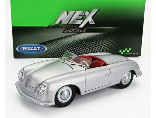 PORSCHE 356 ROADSTER SPIDER CABRIOLET OPEN 1948 SILVER/WELLY 1/24ミニカー