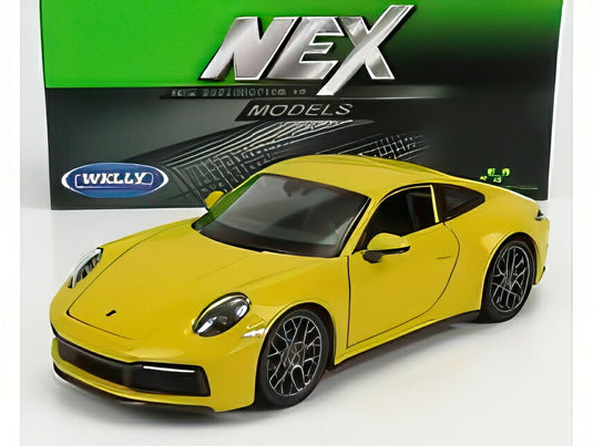 【予約】PORSCHE 911 992 CARRERA 4S クーペ 2020 イエロー/ WELLY 1/24 ミニカー