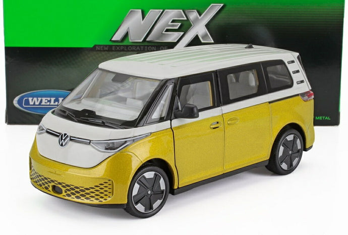 VOLKSWAGEN ID.BUZZ ミニバス 2023 イエロー ホワイト/ WELLY 1/24 ミニカー