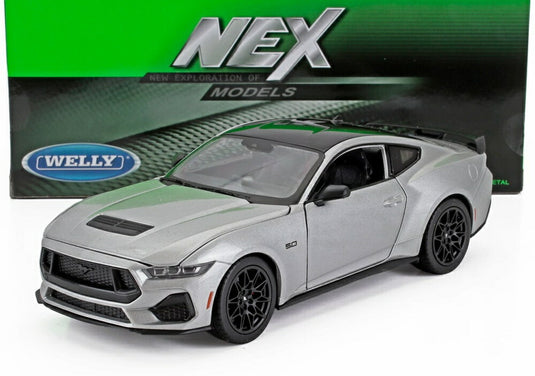 FORD USA マスタング GT クーペ 2024 シルバー/ WELLY 1/24 ミニカー