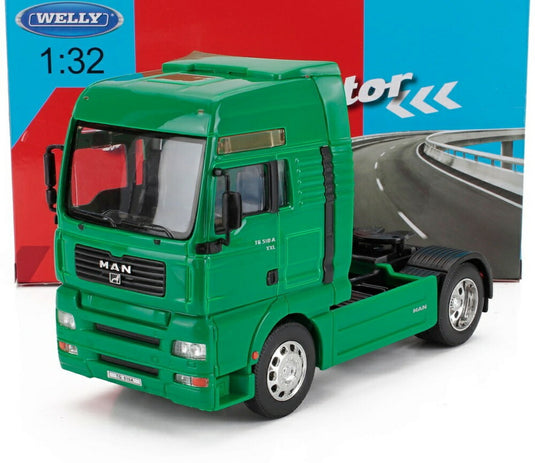 MAN TG 510 トラクター トラック 2軸 2012 グリーン/ WELLY 1/32 ミニカー