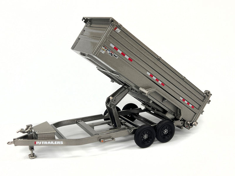 ギャラリービューアに画像をロードする, PJ Trailers ダンプトレーラー PJ Dump DM シルバー / Weiss Brothers 1/50 建設機械模型
