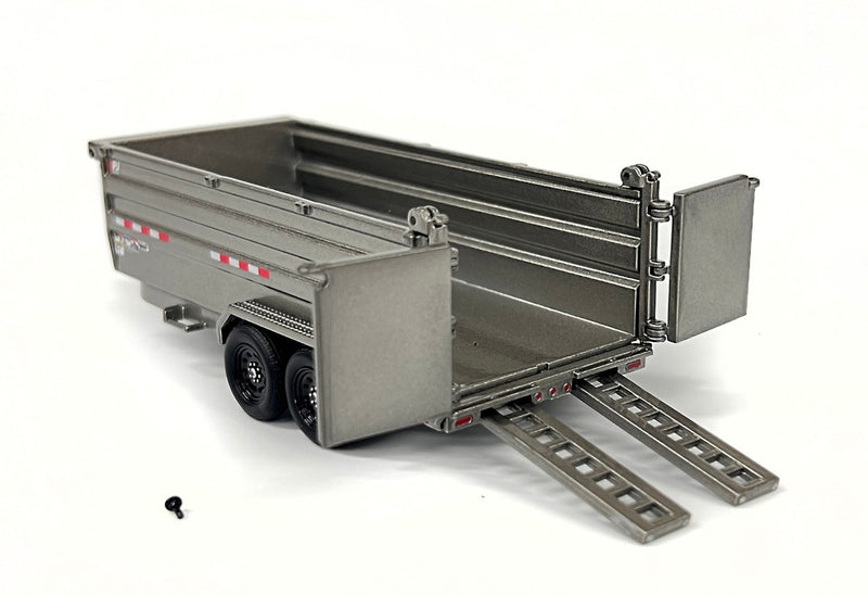 ギャラリービューアに画像をロードする, PJ Trailers ダンプトレーラー PJ Dump DM シルバー / Weiss Brothers 1/50 建設機械模型
