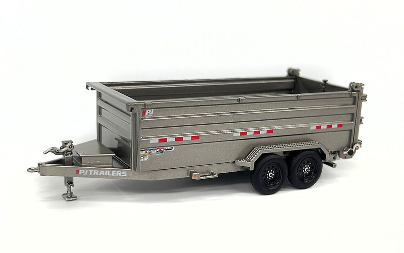 ギャラリービューアに画像をロードする, PJ Trailers ダンプトレーラー PJ Dump DM シルバー / Weiss Brothers 1/50 建設機械模型
