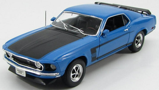 【予約】 Ford USAフォードUSA Mustangマスタング Bossボス 302 1969 ブルーマットブラック / WELLY 1/18 ミニカー