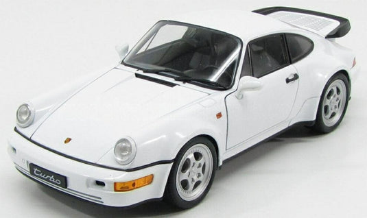 【予約】 Porscheポルシェ 911 964 Turboターボ 1990 ホワイト / WELLY 1/18 ミニカー