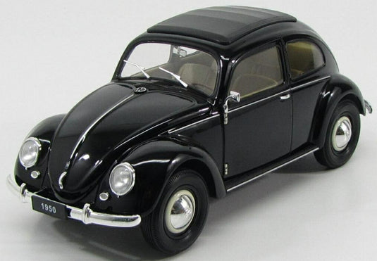 【予約】 VWフォルクスワーゲン Beetleビートル Classicクラシック Closed Roofクローズドルーフ 1950 ブラック / WELLY 1/18 ミニカー