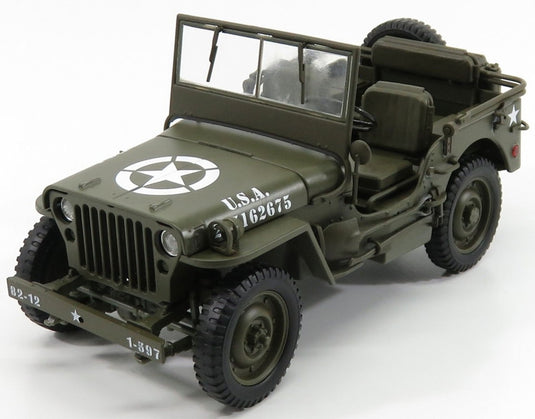 【予約】 Jeepジープ Willysウィリス 1/4 MB USA Armyアーミー Openオープン 1942 ミリタリーグリーン / WELLY 1/18 ミリタリー