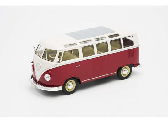 1962 フォルクスワーゲン T1 サンババス レッド/ホワイト ワーゲンバス / WELLY 1/24 ミニカー