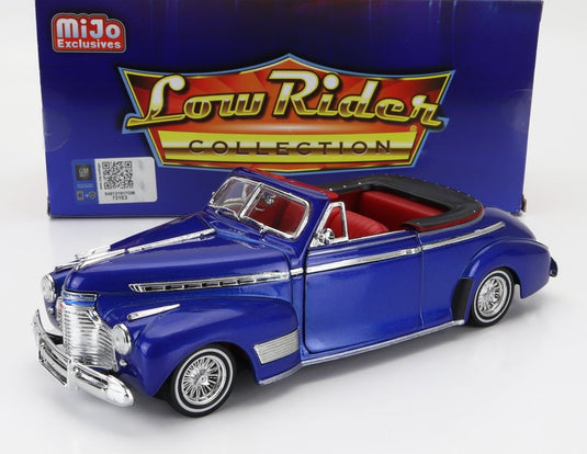 CHEVROLETシボレー スペシャル デラックス カブリオレ オープン ローライダー 1941 ブルーメタリック / WELLY 1/24 ミニカー