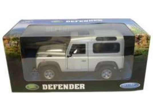 ランドローバー ディフェンダー シルバー Land Rover 四駆 ミニカー / WELLY 1/24 ミニカー