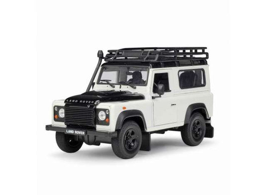 ランドローバー ディフェンダー ルーフラック付 ホワイト Land Rover / WELLY 1/24 ミニカー