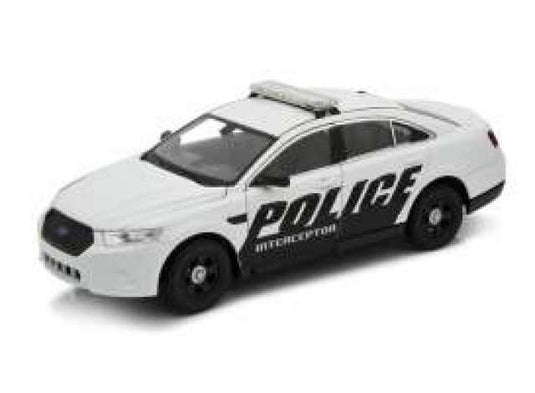 2013 フォード ポリス インターセプター ホワイト/ブラック 警察車両 働く車 / WELLY 1/24 ミニカー