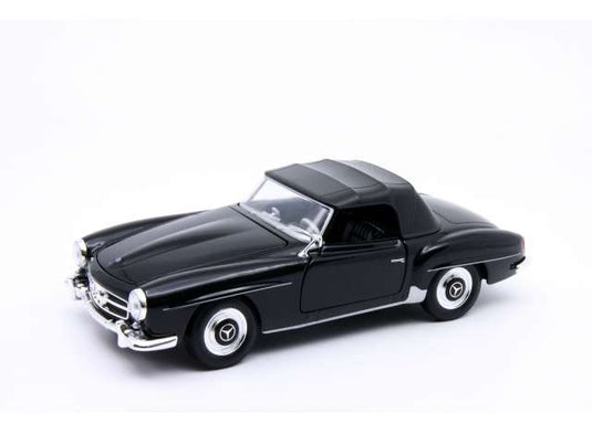 1955 メルセデスベンツ 190SL クローズド ソフトトップ ブラック ミニカー / WELLY 1/24 ミニカー