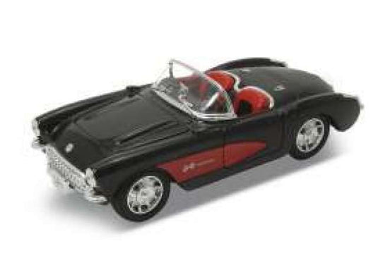 1957 シボレー コルベット ブラック/レッド 1957 Chevrolet Corvette / WELLY 1/24 ミニカー