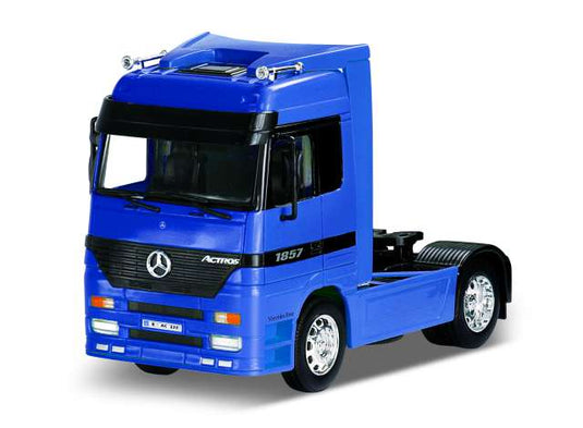 メルセデスベンツ アクトロス トラクター 4x2 ブルー トラック 働く車 / WELLY 1/32 ミニカー