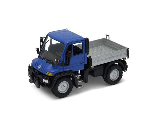 メルセデスベンツ ウニモグ ブルー/グレー Mercedes Unimog 1/32 / WELLY 1/32 ミニカー