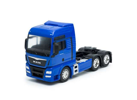 MAN TGX 6x4 ブルー トラック 働く車 ミニカー 1/32 ミニチュア / WELLY 1/32 ミニカー