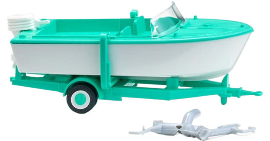 モーターボート シグナルホワイト ミントグリーン / Wiking 1/87 ミニカー 模型