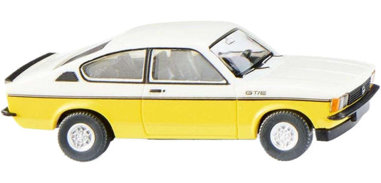 Opel Kadett C Coupe GT/E ホワイトイエロー / Wiking 1/87 建設機械模型 工事車両