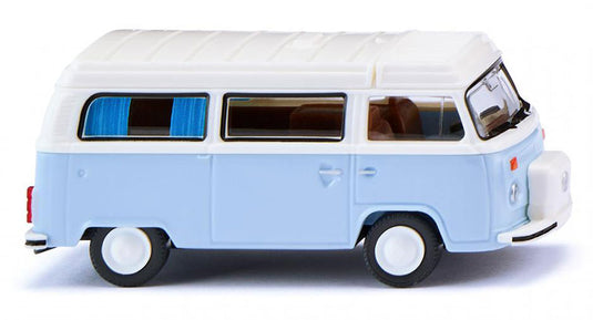 1972-79 Volkswagen タイプ2 キャンピングカー ライトブルー & ホワイト ミニカー / WIKING 1/87