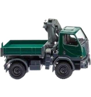 Unimog U 20 ローディングクレーン付き グリーン トラック / Wiking 1/87 建設機械模型 工事車両