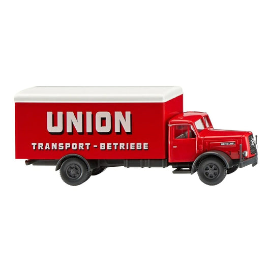 Henschel HS 140 ボックス トラック Union Transport / Wiking 1/87 ミニカー トラック模型