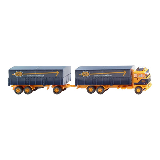 ASG ボルボ F89 フラットベッド トレーラー トレイン / Wiking 1/87 ミニカー トラック模型