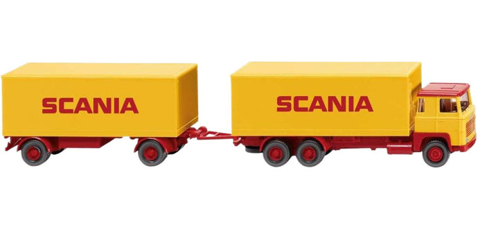 Scania Scania 111 ボックストレーラートレーラー トレーラー / Wiking 1/87 建設機械模型 工事車両