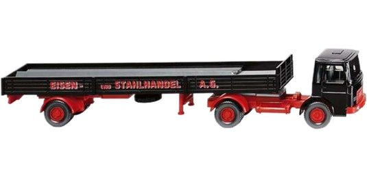 Eisen- und Stahlhandel AG MAN フラットベッドセミトレーラー トレーラー / Wiking 1/87 建設機械模型 工事車両