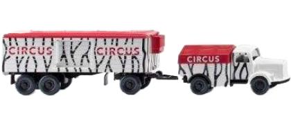 サーカス Mercedes Benz L 3500 重量物トレーラー トレーラー / Wiking 1/87 建設機械模型 工事車両