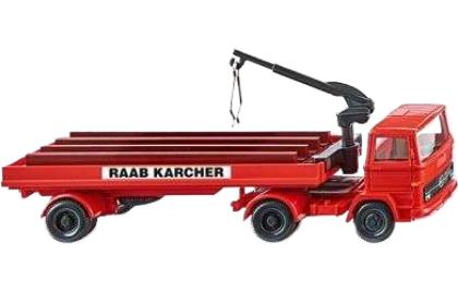 Raab Karcher Mercedes Benz 建設セミトレーラー トレーラー / Wiking 1/87 建設機械模型 工事車両