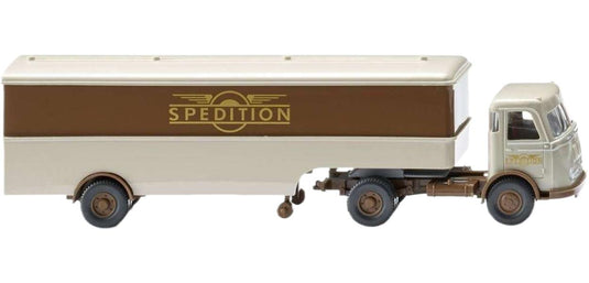 Spedition im Flugelrad Mercedes Benz Pullman ボックスセミトレーラー トレーラー / Wiking 1/87 建設機械模型 工事車両