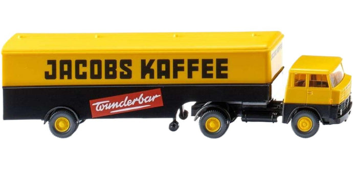 Jacobs Kaffee Henschel HS 14/16 ボックスセミトレーラー トレーラー / Wiking 1/87 建設機械模型 工事車両
