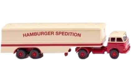 Hamburger Spedition MAN パウスバッケ ボックスセミトレーラー トレーラー / Wiking 1/87 建設機械模型 工事車両