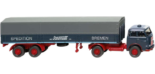 Spedition Schmidt MAN Pausbacke カーテンサイドセミトレーラー トレーラー / Wiking 1/87 建設機械模型 工事車両