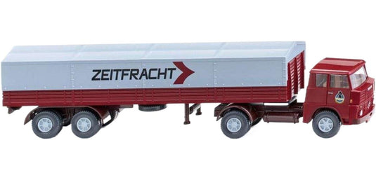 Zeitfracht Henschel プラットフォームセミトレーラー トレーラー / Wiking 1/87 建設機械模型 工事車両