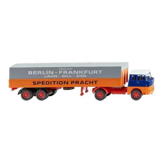 Spedition Pracht ヘンシェル フラットベッド セミトレーラー トラック / Wiking 1/87 トラック模型