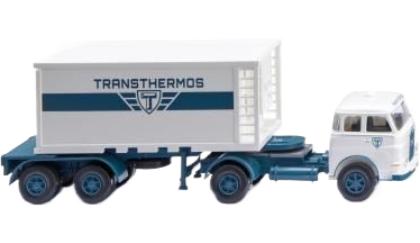 Transthermos MAN Pausbacke 20フィートコンテナセミトレーラー / Wiking 1/87 建設機械模型 工事車両