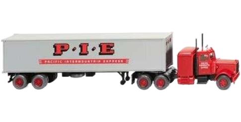 P.I.E Peterbilt コンテナトレーラー トレーラー / Wiking 1/87 建設機械模型 工事車両