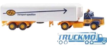 ASG Scania 冷凍ボックスセミトレーラー トレーラー / Wiking 1/87 建設機械模型 工事車両